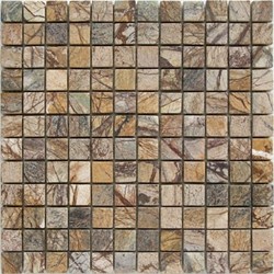 Bild von Schiefer Mosaikfliesen Multicolo 2,3x2,3x0,8cm