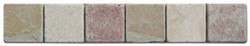 Zeige Details für Bordüre Marmor Mosaik 30x5x0,8 cm Travertin Rosso, Trav. Classico, Giallo Reale Bild von Bordüre Marmor Mosaik 30x5x0,8 cm Travertin Rosso, Trav. Classico, Giallo Reale