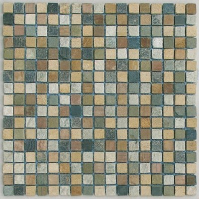 Bild von Schiefer Mosaikfliesen 4,8x4,8x0,8cm