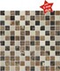 Bild von Marmor Mosaikfliesen Crema Marfil Noce Emperador 2,3x2,3x0,5cm, Bild 1