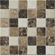 Bild von Marmor Mosaikfliesen Botticino Noce Emperador 4,8x4,8x0,8, Bild 1