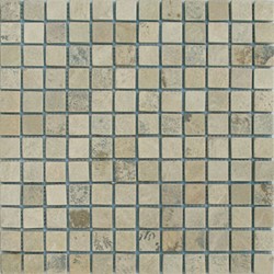 Bild von Kalksandstein Mosaikfliesen auf Netz 30,3x30,3x0,8  Segmente 2,3x2,3x0,8