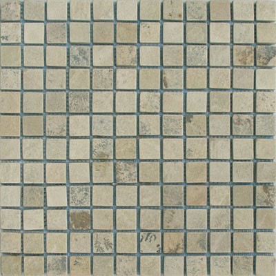 Bild von Kalksandstein Mosaikfliesen auf Netz 30,3x30,3x0,8  Segmente 2,3x2,3x0,8
