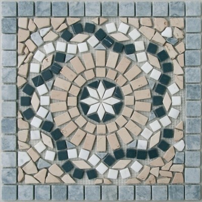 Bild von Antikmarmor Mosaik Rosone