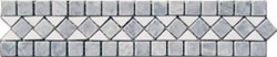 Bild von Bordüre Marmor Mosaik 30,5x6,5x0,8 cm Bardiglio, Bianco Carrara