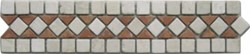Bild von Bordüre Marmor Mosaik 30,5x6,5x0,8 cm Botticino, Rosso Verona