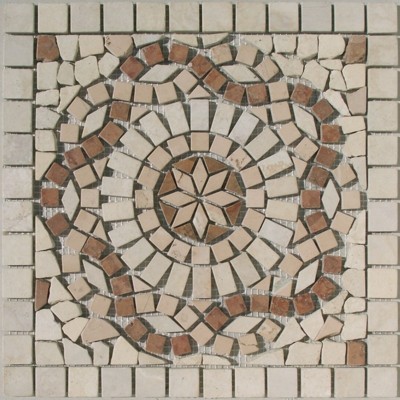 Bild von Antikmarmor Mosaik Rosone