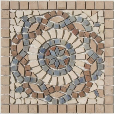 Bild von Antikmarmor Mosaik Rosone