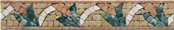 Bild von Bordüre Marmor Mosaik 30x5x0,8 cm Verde Alpi, China Beige, Giallo Reale