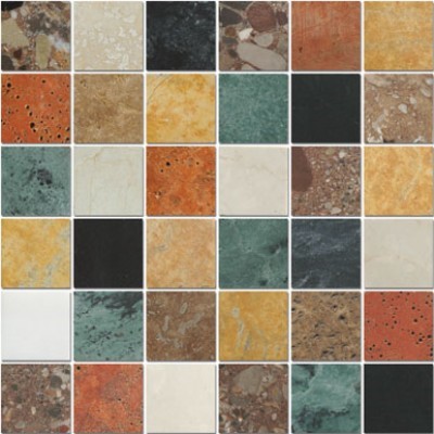 Bild von Marmor Mosaikfliesen Multicolor 4,8x4,8x0,8