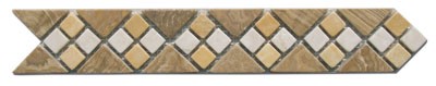 Bild von Bordüre 30x5x0,8cm Palace Onyx, Botticino, Golden Beige - Quadrate, Dreiecke