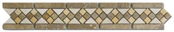 Bild von Bordüre Marmor Mosaik 30x5x0,8cm Palace Onyx, Botticino, Golden Beige