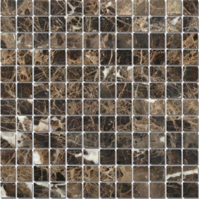 Bild von Marmor Mosaikfliesen Emperador 2,3x2,3x0,8cm