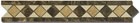 Bild von Bordüre Marmor Mosaik 30x5x0,8 cm Emperador, Crema Marfil, Noce