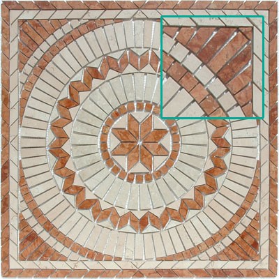 Bild von Antikmarmor Rosone 60x60x0,8 auf Netz
