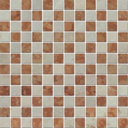 Bild von Marmor Mosaikfliesen Rosso Verona Botticino 2,3x2,3x0,8cm