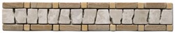 Bild von Bordüre Marmor Mosaik 30x5x0,8 cm, Botticino, Golden Beige, Palace Onyx 